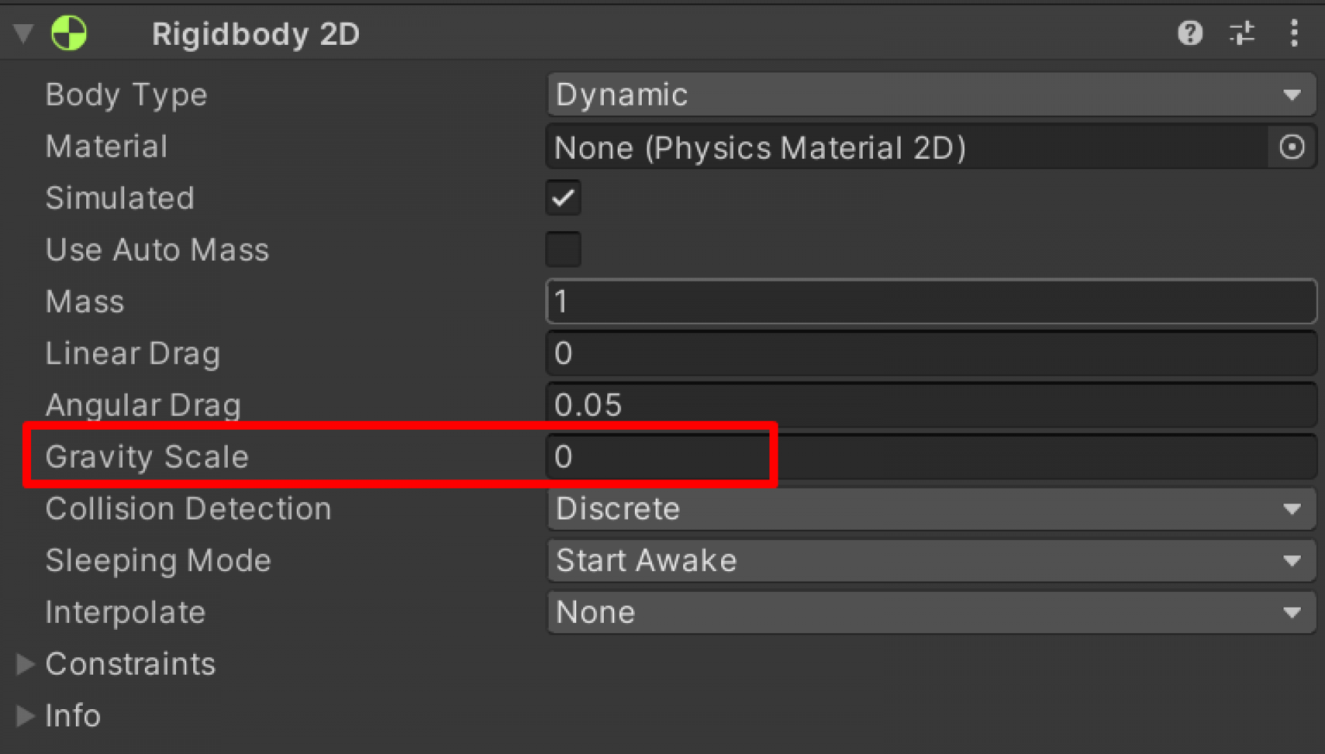 09 Unity 2D - Desactivar gravedad