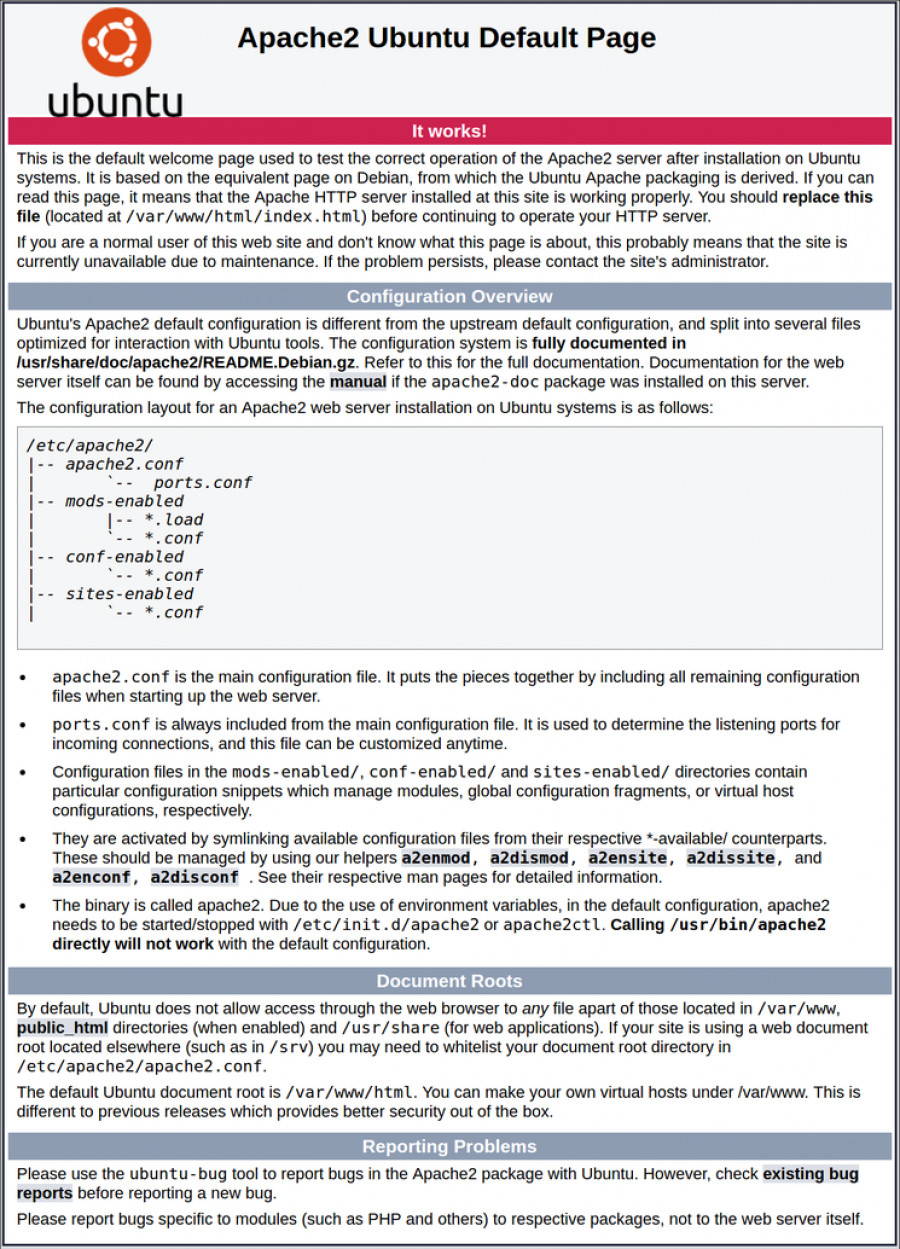 Inicio Apache