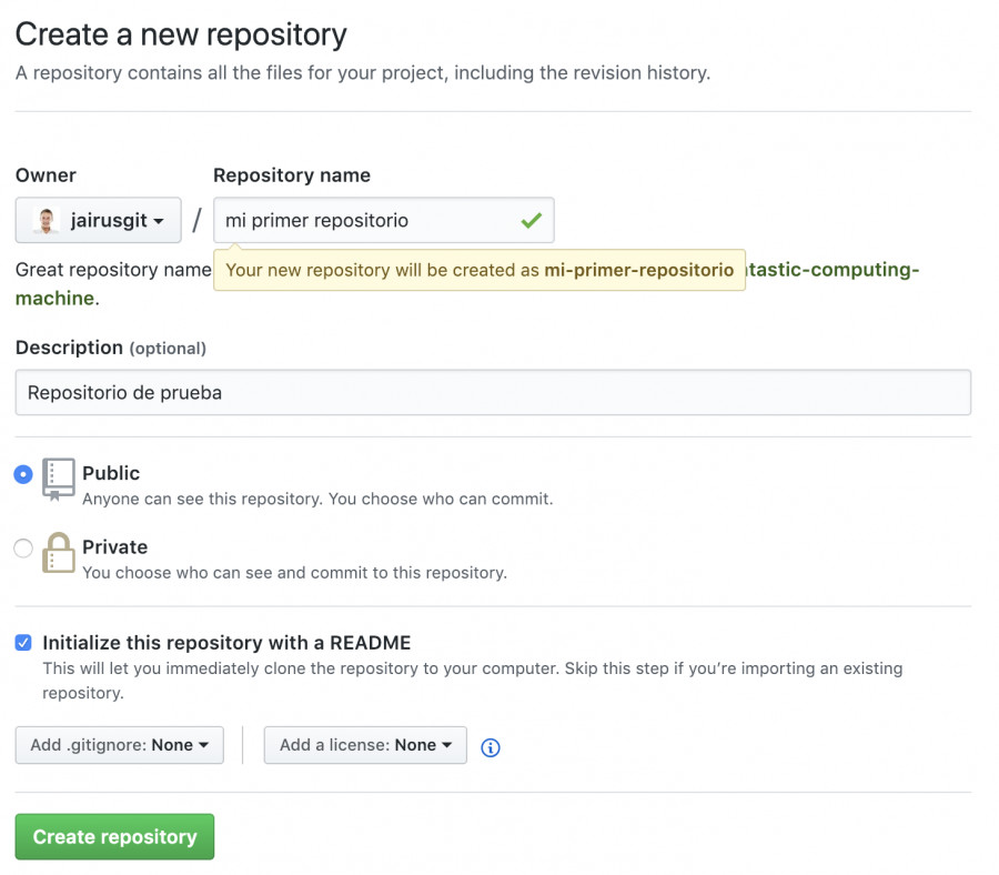 Nuevo repositorio