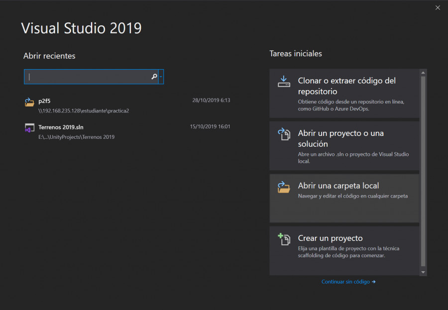 01 Abrir Visual Studio
