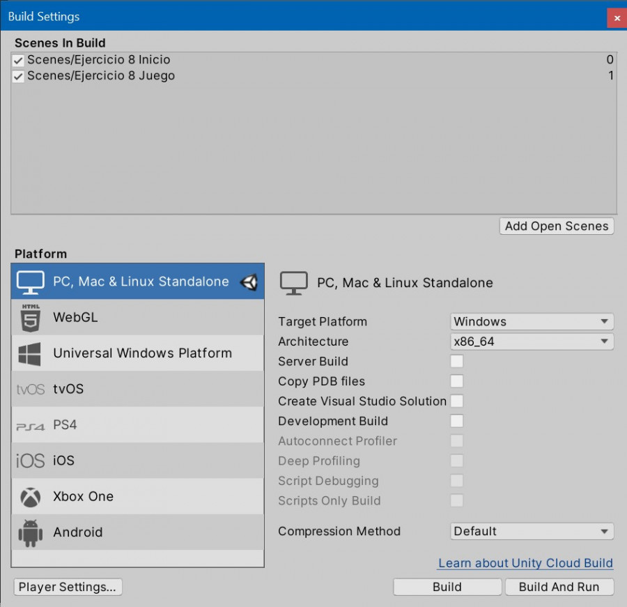 Build settings