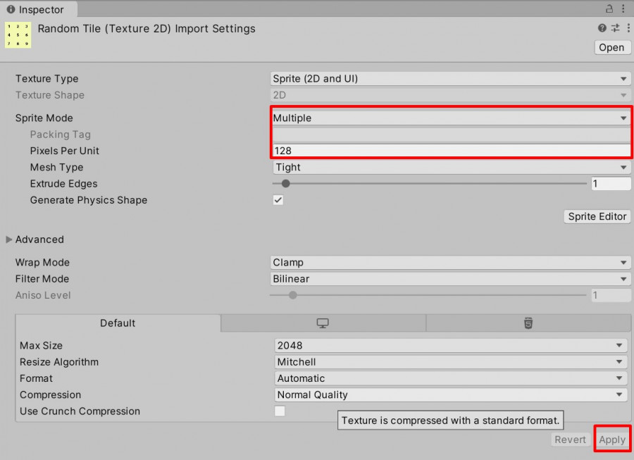 Inspector window
