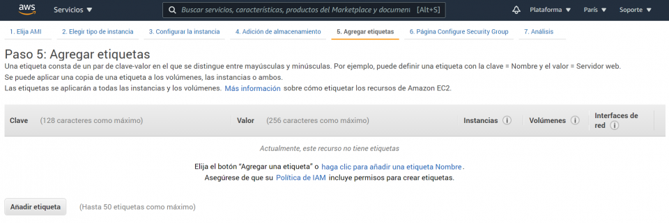 Paso 5 Agregar etiquetas